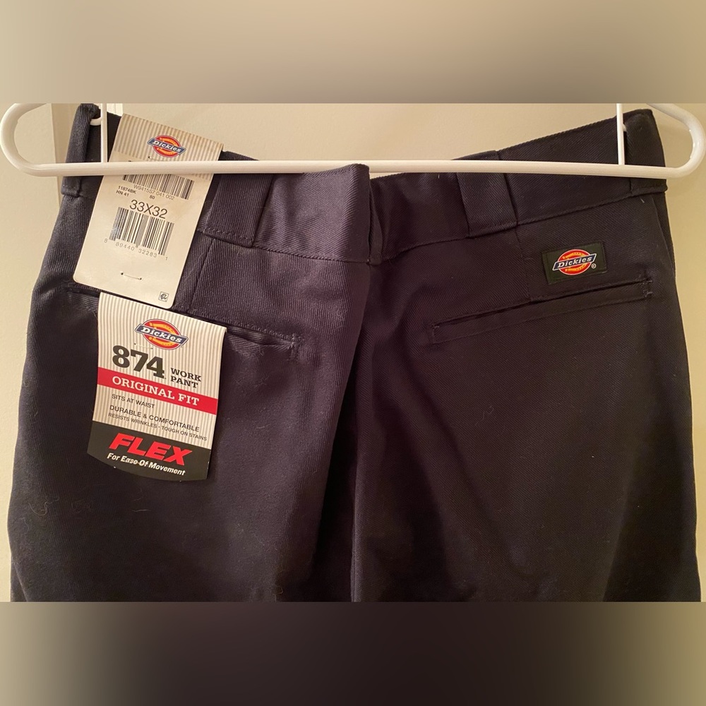 Dickies 874 Original Fit 33x32 Black Pants NWT